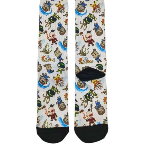 NEW Avatar The Last Airbender Socks - Chibi Characters - Men's Size 8-10 - Picture 1 of 5